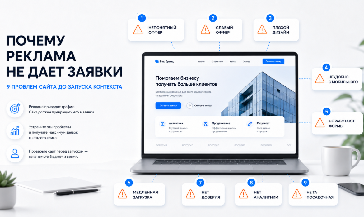Почему реклама не дает заявки. Изображение создано с помощью ИИ.