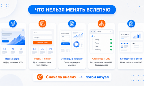 Редизайн сайта без потери заявок: как обновить визуал и не сломать конверсию