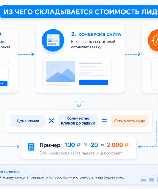 Из чего складывается стоимость лида. Изображение создано с помощь ИИ.